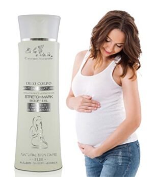 Olio Antismagliature 220 ml Ideale durante la Gravidanza-Mix Oli Pregiati Olio di Mandorle, Rosa Mosqueta, Argan, Olio di Oliva, Vitamina E. Effetto Elasticizzante Idratante Tonificante.