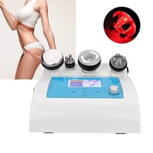 Qinlorgon Macchina Dimagrante Corpo 4 in 1 40K, Macchina Professionale di Bellezza facciale del massaggiatore di modellatura del Corpo di Vuoto(Spina UE)