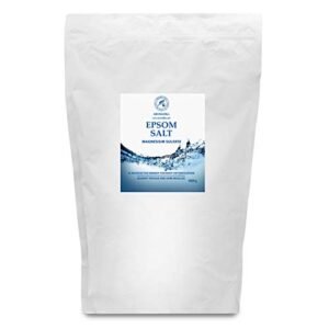 Sali di Epsom - 5000g (5kg) - Sale Epsom puro e naturale al 100% - Solfato di magnesio concentrato - Lenisce e allevia i dolori muscolari - Buona cura della pelle - Rilassante muscolare