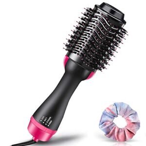 Spazzola Asciugacapelli, 5 in 1 Spazzola Lisciante & Volumizer Multifunzionale Lononico Asciugacapelli, Capelli Styler Bigodino e Piastra per Styling Salone