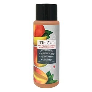Timely Solvente per unghie senza acetone, con vitamine E e A e proteine della seta, formato piccolo, 200 ml