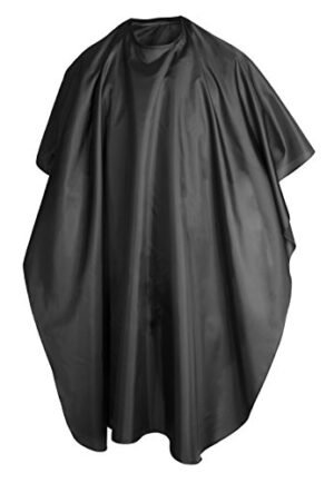 TRIXES Mantellina Parrucchiere Nera a Tutta Lunghezza Unisex barbieri Parrucchiere Professionale Mantellina per acconciatura, Taglio e Colore