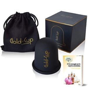 XWOOX - Gold-Cup Coppetta Anticellulite - Rimuove La Cellulite - Rassodante Gambe Glutei Fianchi - Massaggiatore Professionale Vacuum Anti Cellulite