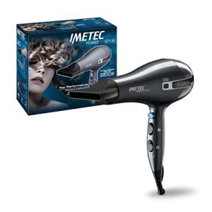 Imetec K5 Power To Style Asciugacapelli 2200 W, Asciugatura Veloce e Delicata, Tecnologia a Ioni per Idratare e Ridurre l'Effetto Crespo, 8 Combinazioni Aria/Temperatura, Colpo d'aria fredda