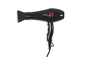 Kooper Asciugacapelli Professionale 2000W con Diffusore Nero