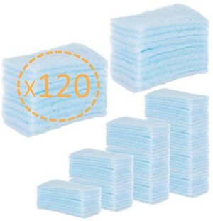 120 Salviette saponate usa e getta per neonati bambini e adulti - 120 Unità - Salviette per pelli sensibili - Salviette da bagno con sapone a pH neutro - Confezione da 5 con 24 salviette