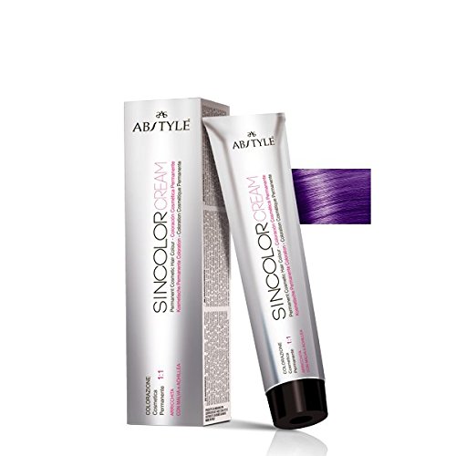 Ab Style | Sincolor Cream colore permanente professionale per capelli in crema ad ossidazione, viola 022(100ml)
