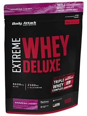 Body Attack Amarena Cherry Cream 900g Extreme Whey Deluxe by Body Attack