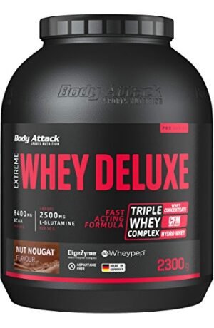 Body Attack Nut Nougat Cream 2300g Extreme Whey Deluxe by Body Attack