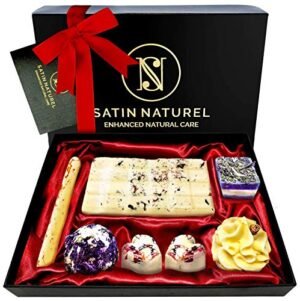Bombe da Bagno BIOLOGICHE 7 pz"Oasi Dei Sensi" - Idea Regalo Vegana Donna - Praline da Bagno con Olio Essenziale in Confezione Elegante - Regalo Anniversario Matrimonio o Regalo Mamma