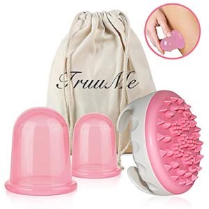 Coppetta Anticellulite, Coppettazione Silicone, Massaggiatore Cellulite, Cellulite Massage Set per Glutei, Addome, Braccia, Gambe, ecc – Per Anti Cellulite, Anti-Aging, Pelle Liscia Immagine