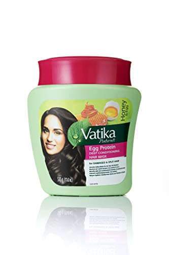 Dabur Vatika - Maschera per capelli con proteine dell’albume d’uovo, 500 g