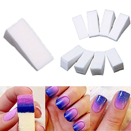 Dealglad® 24 pc gradiente unghie morbido Spugne per Manicure Colore Fade creative DIY Nail Art Strumenti Accessori