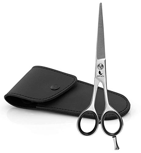Forbici per capelli Pamara Premium | Forbici da parrucchiere extra affilate con astuccio - taglio netto e preciso | Taglio perfetto per donne e uomini.