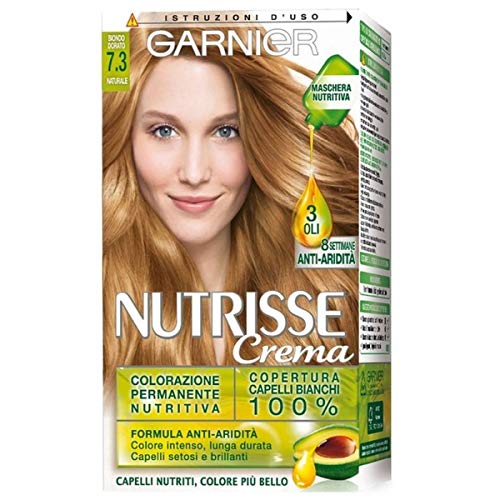 Garnier Nutrisse Colorazione Permanente Nutritiva, 7.3 Biondo Dorato