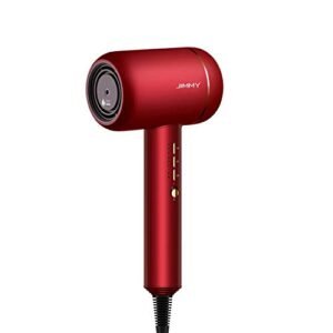 JIMMY F6 Asciugacapelli ultrasonico con Nano-ioni e controllo del calore (Ruby Red)