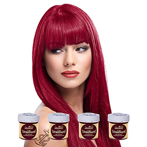 La Riche Directions Semi-Permanent Hair Colour Dye Box Of Four-Rose Red by La Riche