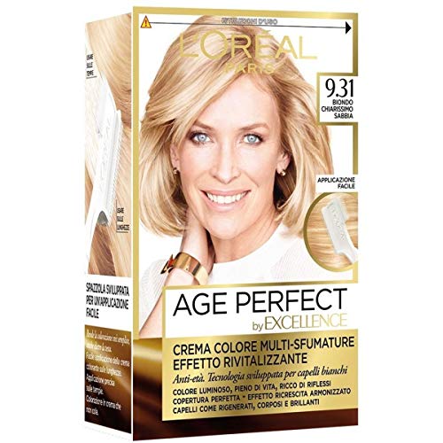 L'Oréal Paris Excellence Age Perfect Crema Colore Effetto Rivitalizzante, 9.31 Biondo Chiarissimo Sabbia
