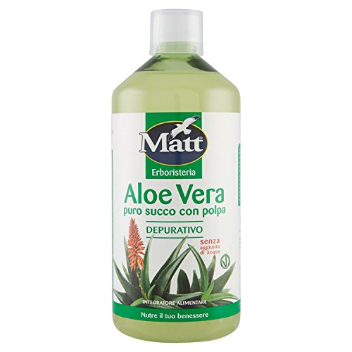 Matt - Fitosucco di Aloe Vera Activ - Succo Depurativo di Aloe Vera da Bere - Puro al 100% - 1 lt (1000 ml)