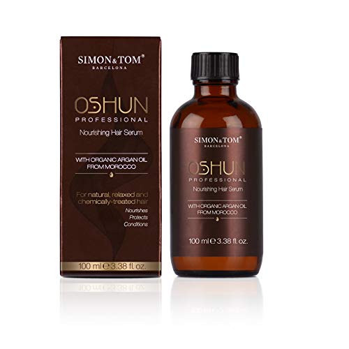 Simon & Tom Oshun professional hair serum. Siero per capelli ad alta concentrazione di olio d'Argan puro, per una maggiore definizione e controllo dei capelli secchi, ricci e crespi. 100 ml