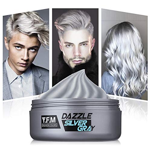 Tintura per capelli Y.F.M. Argento grigio cera stile capelli forma semplice Tintura capelli Facilità di pulizia Nessun inquinamento Composizione vegetale