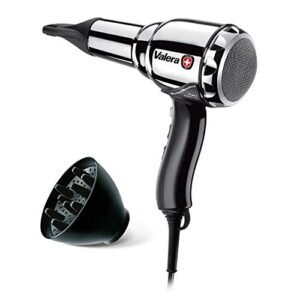 Valera 584.01/I Metal-Master Light Ionic Asciugacapelli, 2000 W, Argento/Nero