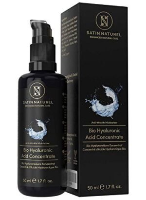 VINCITORE 11/20* BIO Siero Viso all’Acido Ialuronico Puro 100 % - Alto Dosaggio BIOLOGICO 50ml - Usalo come Crema Viso Antirughe con Aloe Vera - Illuminante Viso Concentrato Vegano - Made in Germany