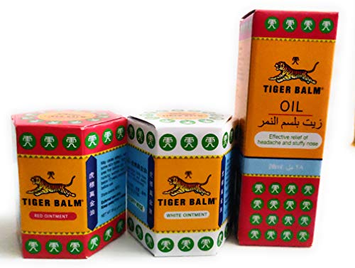 Tiger Balm OIL 28ml,Balsamo di tigre rosso 30g,Balsamo di Tigre BIANCO 30gr