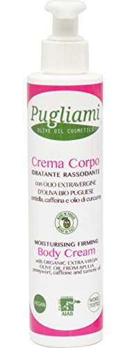 Pugliami - Crema Corpo idratante e rassodante, con olio extravergine d’oliva bio pugliese centella, caffeina e olio di curcuma - 200 ml