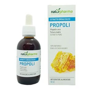 Propoli Tintura Madre Idroalcolica Estratto Puro Flacone da 50 ml in Vetro con Contagocce 100% Naturale