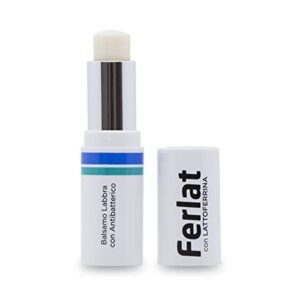 FERLAT Lip Balm, Balsamo Labbra Arricchito Con Lattoferrina E Acido Ialuronico, Trattamento Labbra Contro Le Labbra Screpolate, Stick, color Bianco, 5 ml