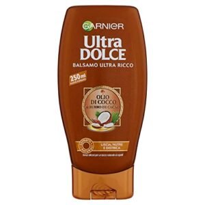 Garnier Balsamo Ultra Dolce Olio di Cocco e Burro di Cacao, Balsamo per Capelli Crespi, 250 ml