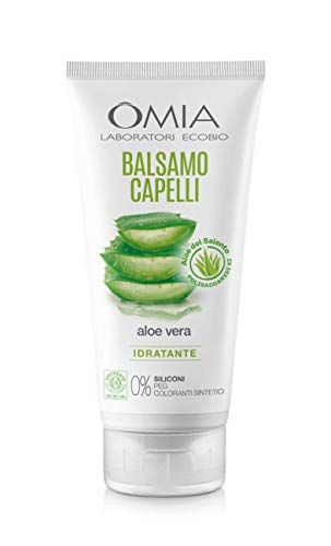 Omia - Balsamo Per Capelli Eco Bio con Aloe Vera del Salento, Balsamo Idratante e Illuminante, per Capelli Secchi e Crespi, Dermatologicamente Testato - Flacone da 200 ml