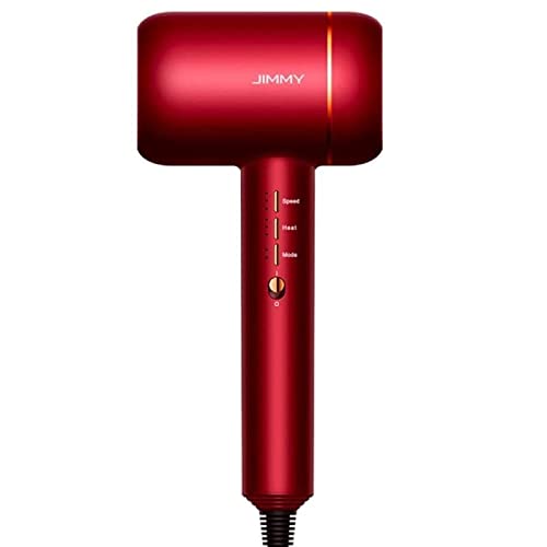 JIMMY F6 Asciugacapelli ultrasonico con Nano-ioni e controllo del calore (Ruby Red)