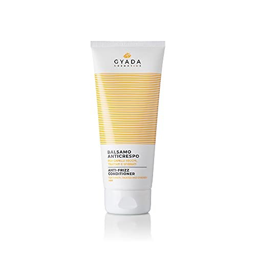 GYADA COSMETICS, Balsamo Anticrespo, Indicato per Capelli Secchi, Crespi o Rovinati, ad Alto Potere Districante, Rende i Capelli Morbidi e Setosi, a Base di Burro di Karitè, 200ml