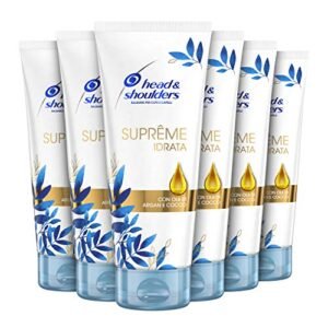 Head & Shoulders Balsamo per capelli Suprême Idrata Con Olio di Argan e Cocco, Protezione potenziata per la cute e Capelli nutriti e idratati dalle radici alle punte, 6x220ml