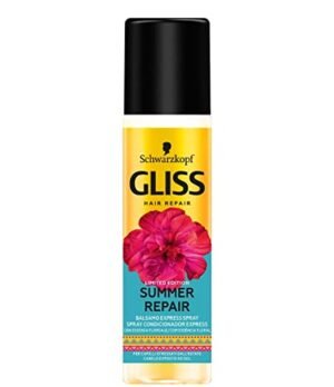 Schwarzkopf Gliss Balsamo Senza Risciacquo Summer Repair Express Spray per Capelli Stressati dall'Estate, con Essenza Floreale, 200ml