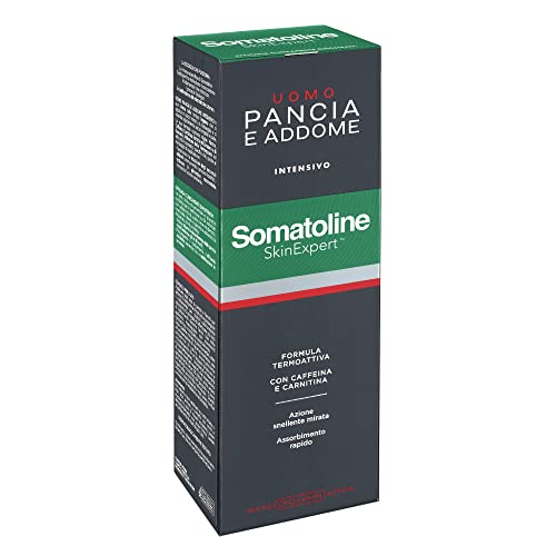 Somatoline SkinExpert, Crema Uomo Pancia e Addome, Trattamento Corpo Snellente Intensivo, con Caffeina e Carnitina, 250m