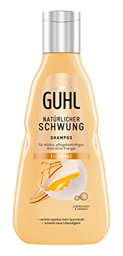 Guhl - Shampoo “Brio naturale”, con uovo e cognac, contiene proteine e lecitina, rafforza i capelli, 250 ml.