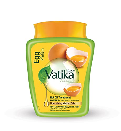 Dabur Vatika - Maschera per capelli con proteine dell’albume d’uovo, 500 g