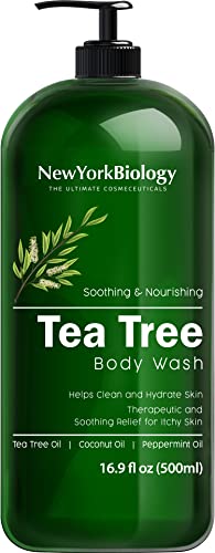 Antifungal Tea Tree Oil Body Wash – HUGE 16 OZ – 100% Pure & Natural - Extra Strength Professional Grade - Helps Soothe Toenail Fungus, Athlete Foot, Body Itch, Jock Itch & Eczema