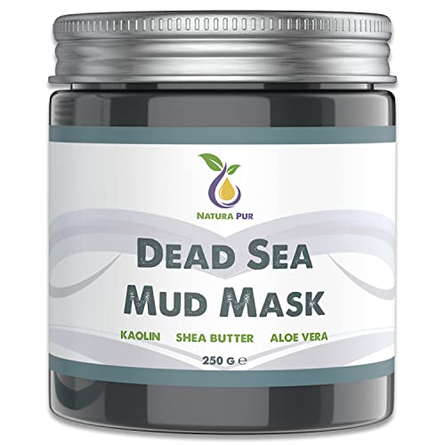 Maschera Viso di Fango del Mar Morto 250g, vegan - anti brufoli, comedoni e acne - Trattamento anti-età per la pelle secca e impura o grassa - Detox per il viso e corpo