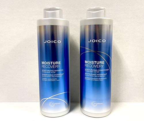 Joico Moisture Recovery Shampoo & Conditioner Liter Duo Set (33.8 oz) w/ free pumps by Joico