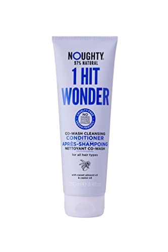 Noughty 97% Natural 1 Hit Wonder Co-Wash Non Foaming 2 in 1 Shampoo and Conditioner With Sweet Almond Oil and Castor Oil, Sulphate Free Vegan Haircare 250ml