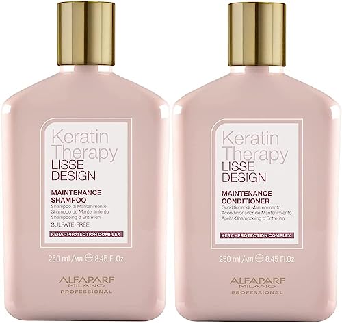 Alfaparf Keratin Therapy Lisse design Maintenance set – shampoo + balsamo 2 x 250 ml + Gift