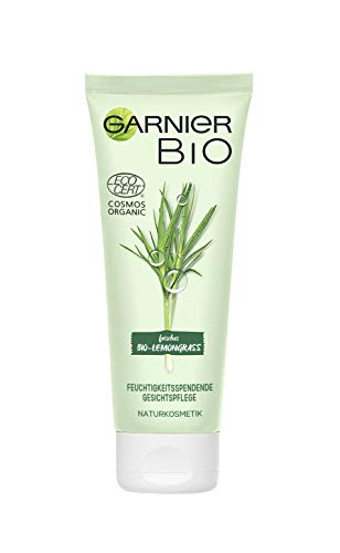 Garnier Bio Aloe Vera Gel crema Lemongrass, Cosmetico naturale, Lemongrass idratante per il viso (1 x 50 ml)