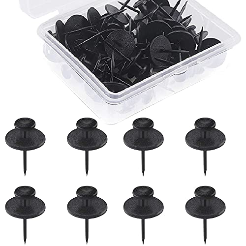 Thermocouple 20 Pack Picture Nails for Picture Hanging Double-Headed Picture Hangers Nails Wall Nails for Hanging Pictures (Black)