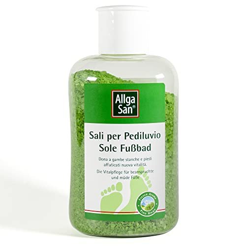 Allga San Sali da Bagno Per Pediluvio Piedi - ad Azione Igienizzante, Ammorbidisce i Piedi Secchi, Aiuta il Microcircolo, Contrasta l'Odore - Con Olio di Pino Mugo