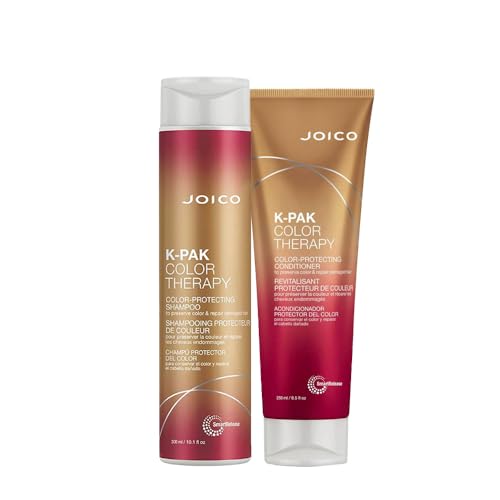 Joico - Shampoo K-PAK Color Therapy 300 ml e balsamo 250 ml per preservare il colore e riparare i capelli danneggiati