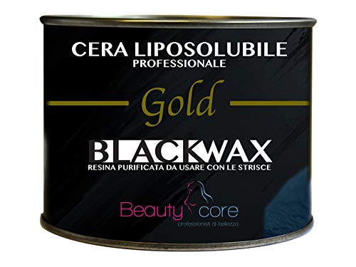 NUOVA Cera Nera Liposolubile Depilatoria CON Strisce Black Wax Barattolo Vaso BEAUTYCORE da 400 ml